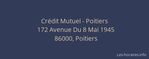 Crédit Mutuel - Poitiers