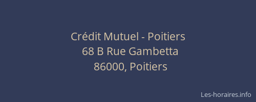Crédit Mutuel - Poitiers