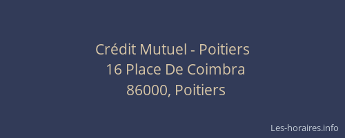 Crédit Mutuel - Poitiers