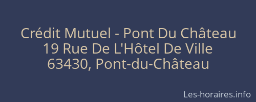 Crédit Mutuel - Pont Du Château