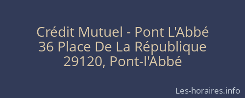 Crédit Mutuel - Pont L'Abbé