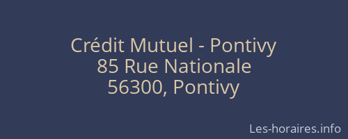 Crédit Mutuel - Pontivy