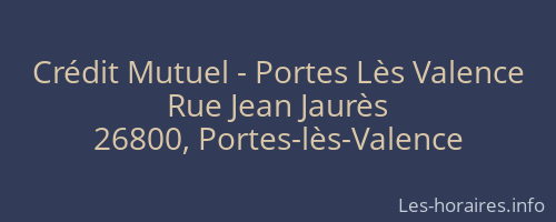 Crédit Mutuel - Portes Lès Valence