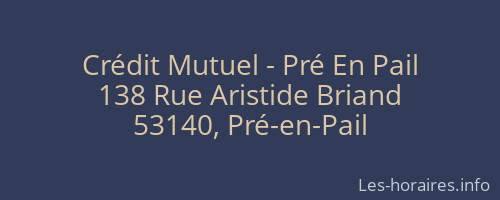 Crédit Mutuel - Pré En Pail
