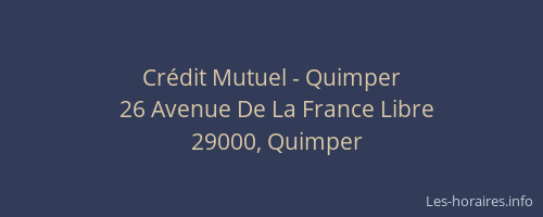 Crédit Mutuel - Quimper