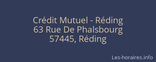 Crédit Mutuel - Réding