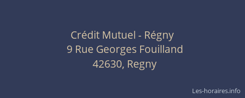 Crédit Mutuel - Régny