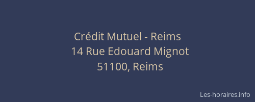 Crédit Mutuel - Reims