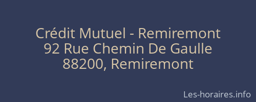 Crédit Mutuel - Remiremont