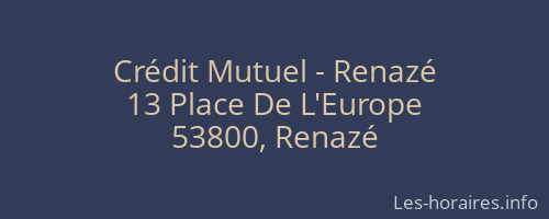 Crédit Mutuel - Renazé