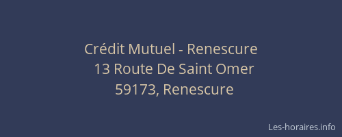 Crédit Mutuel - Renescure