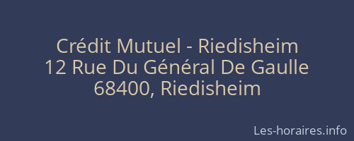 Crédit Mutuel - Riedisheim
