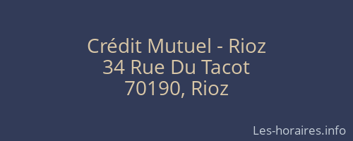 Crédit Mutuel - Rioz