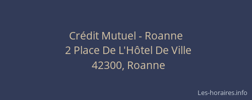 Crédit Mutuel - Roanne