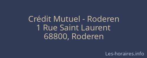 Crédit Mutuel - Roderen