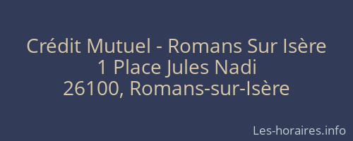 Crédit Mutuel - Romans Sur Isère