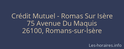 Crédit Mutuel - Romas Sur Isère