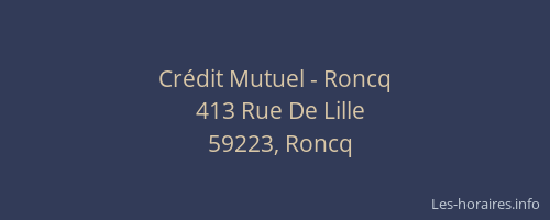 Crédit Mutuel - Roncq