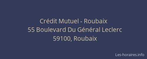 Crédit Mutuel - Roubaix