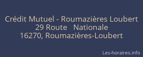 Crédit Mutuel - Roumazières Loubert