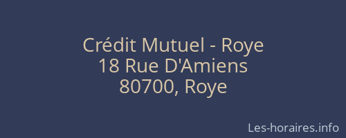Crédit Mutuel - Roye