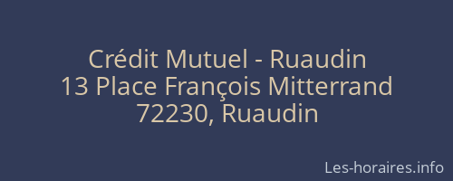 Crédit Mutuel - Ruaudin