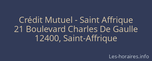 Crédit Mutuel - Saint Affrique