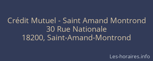 Crédit Mutuel - Saint Amand Montrond