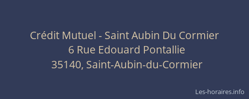 Crédit Mutuel - Saint Aubin Du Cormier