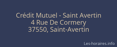 Crédit Mutuel - Saint Avertin