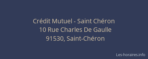 Crédit Mutuel - Saint Chéron