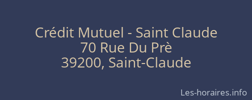 Crédit Mutuel - Saint Claude