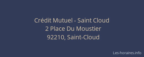 Crédit Mutuel - Saint Cloud