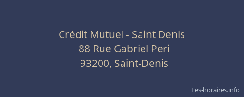 Crédit Mutuel - Saint Denis