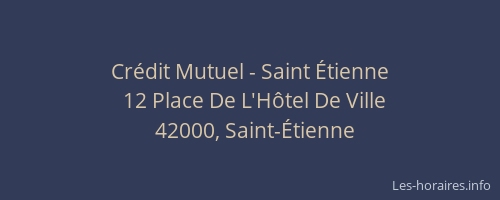 Crédit Mutuel - Saint Étienne