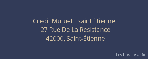 Crédit Mutuel - Saint Étienne