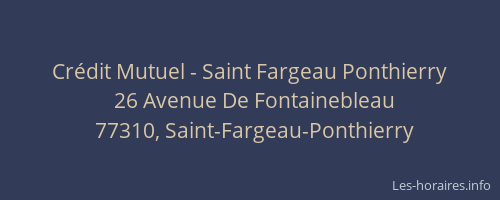 Crédit Mutuel - Saint Fargeau Ponthierry