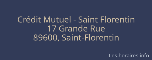 Crédit Mutuel - Saint Florentin