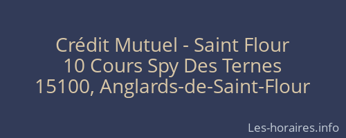 Crédit Mutuel - Saint Flour