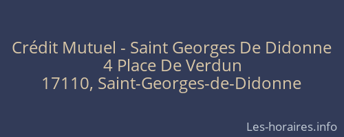 Crédit Mutuel - Saint Georges De Didonne
