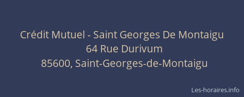 Crédit Mutuel - Saint Georges De Montaigu