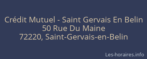 Crédit Mutuel - Saint Gervais En Belin