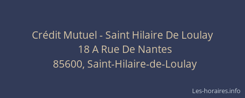 Crédit Mutuel - Saint Hilaire De Loulay