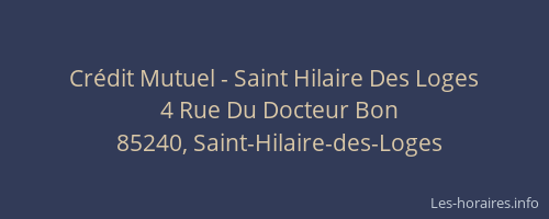 Crédit Mutuel - Saint Hilaire Des Loges
