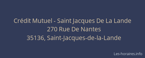 Crédit Mutuel - Saint Jacques De La Lande