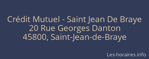 Crédit Mutuel - Saint Jean De Braye