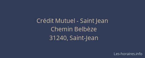 Crédit Mutuel - Saint Jean
