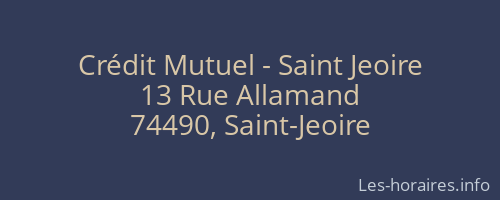 Crédit Mutuel - Saint Jeoire