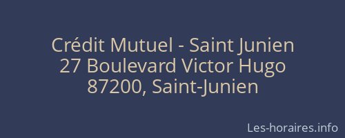 Crédit Mutuel - Saint Junien