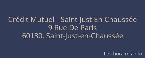 Crédit Mutuel - Saint Just En Chaussée